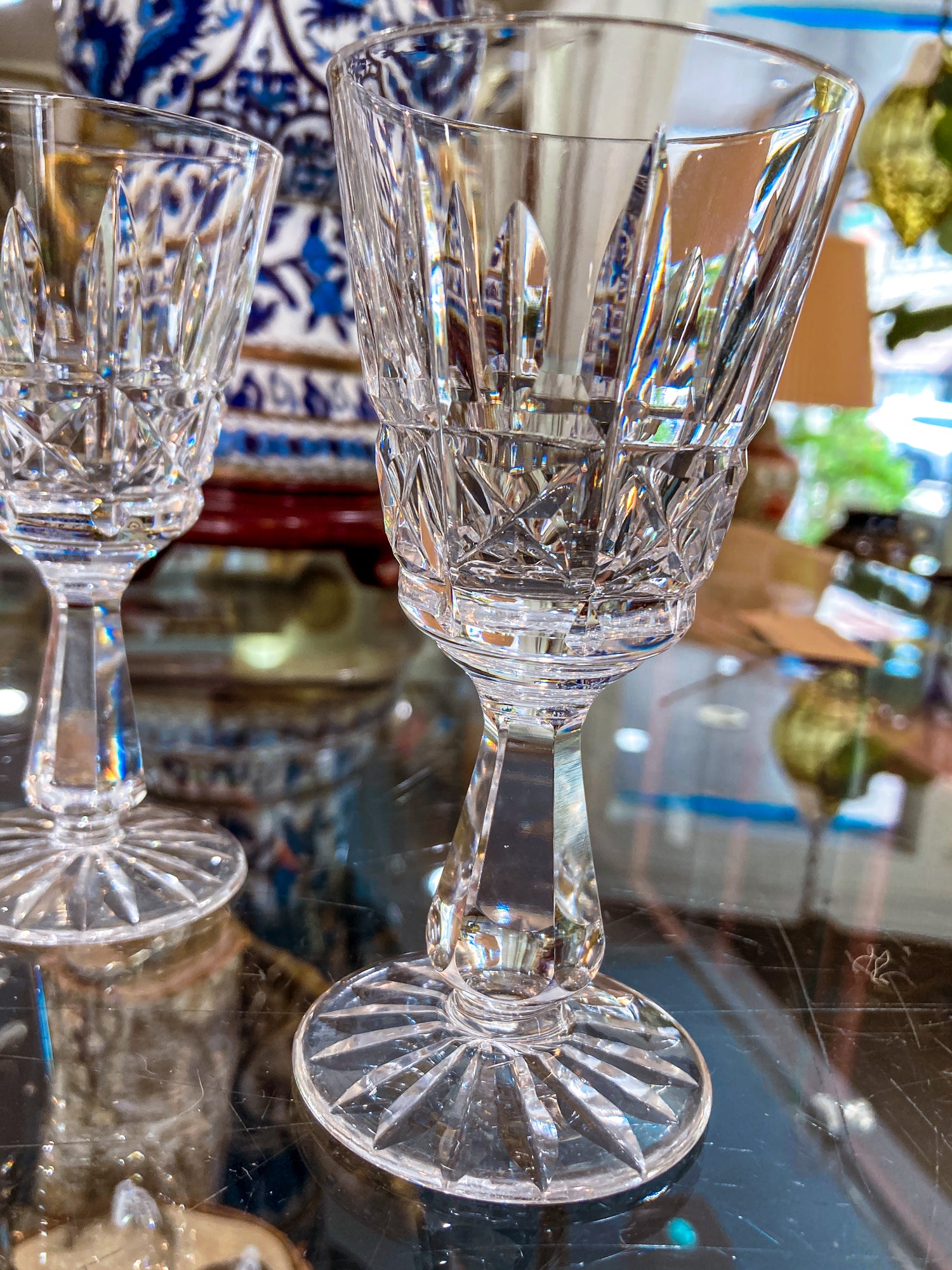 Vintage Set of Eight Waterford Clear Crystal Kylemore Sherry Glasses