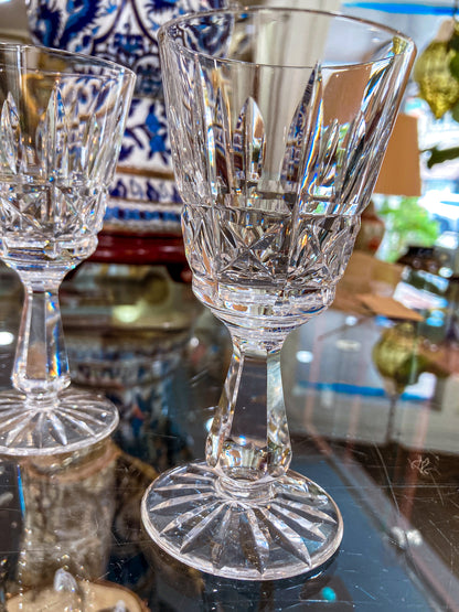 Vintage Set of Eight Waterford Clear Crystal Kylemore Sherry Glasses