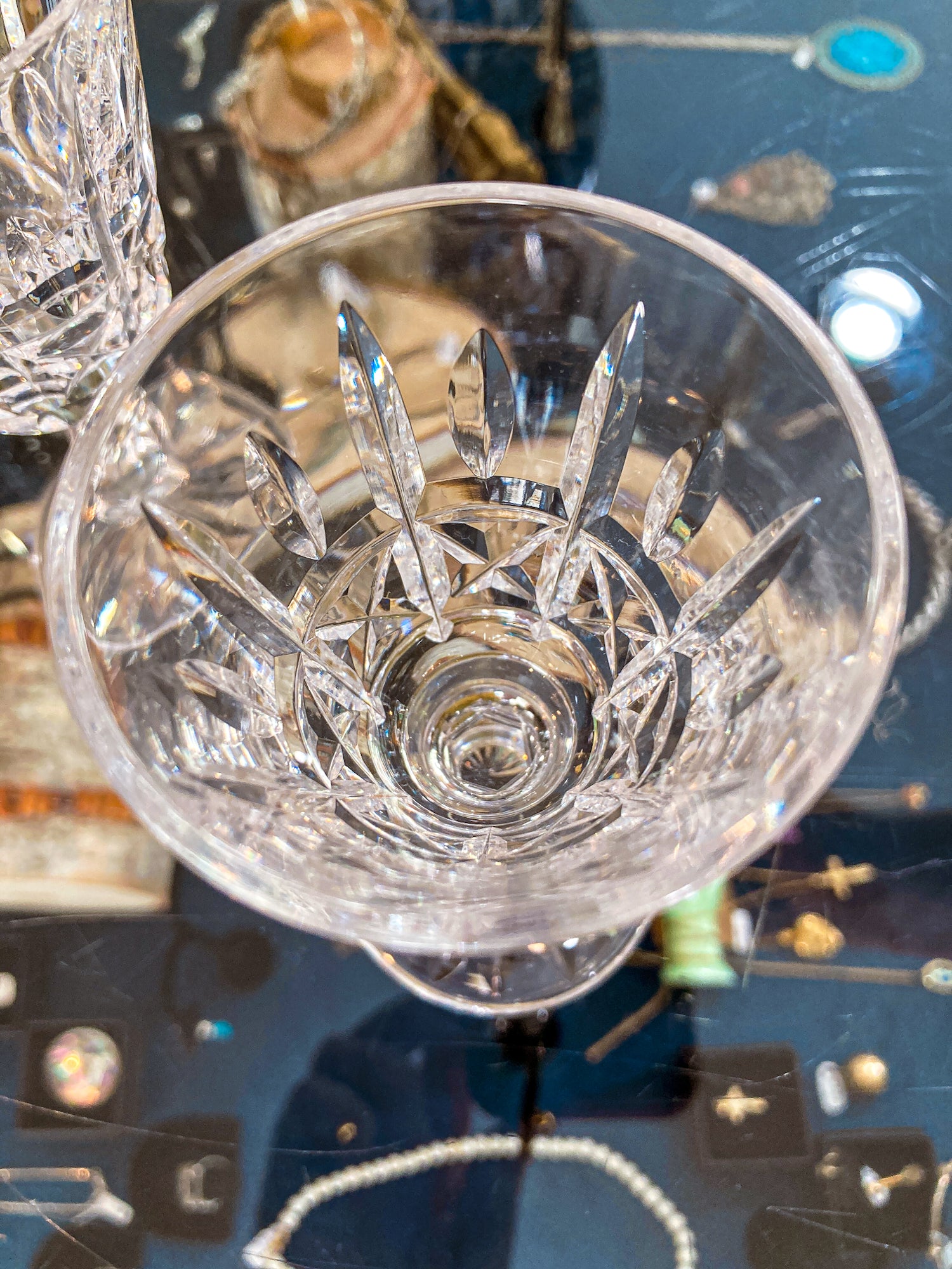 Vintage Set of Eight Waterford Clear Crystal Kylemore Sherry Glasses