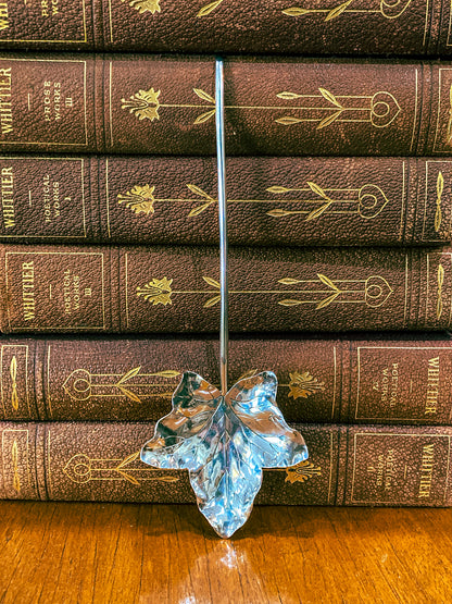 Vintage Shiebler Sterling Silver Elongated Maple Leaf Spoon