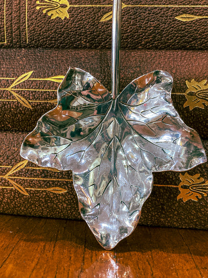 Vintage Shiebler Sterling Silver Elongated Maple Leaf Spoon
