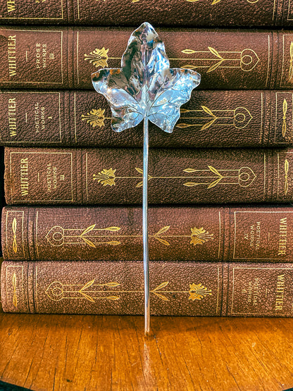 Vintage Shiebler Sterling Silver Elongated Maple Leaf Spoon