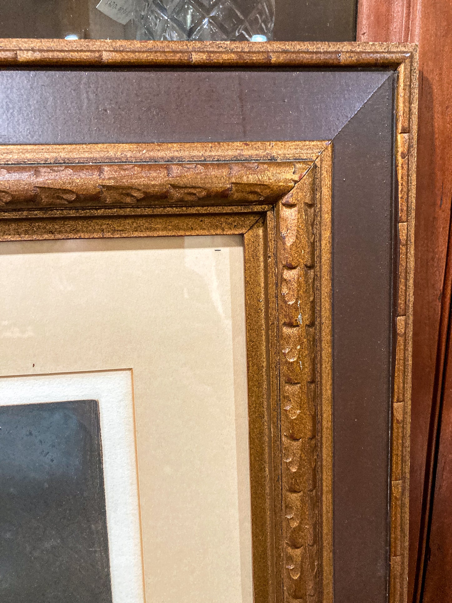 Vintage Sigmund Ables (1934-2025) Woman Holding Mirror Framed Lithograph