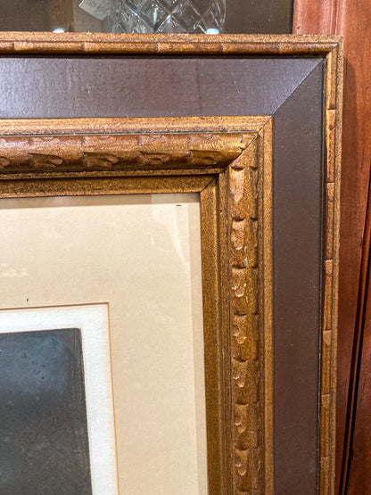 Vintage Sigmund Ables (1934-2025) Woman Holding Mirror Framed Lithograph