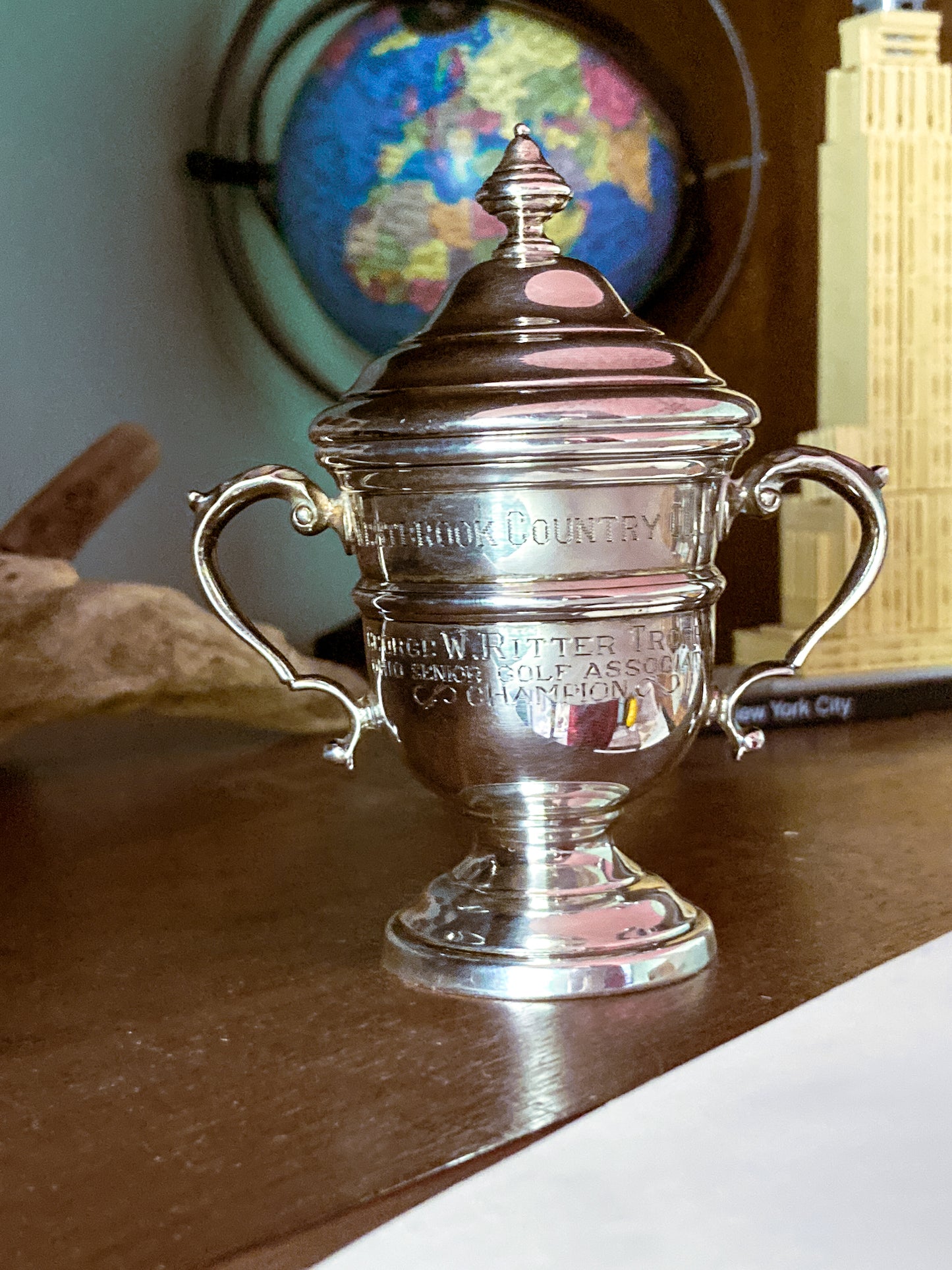 Vintage Sterling Silver Georgian Style Miniature OSGA Golf Trophy Urn
