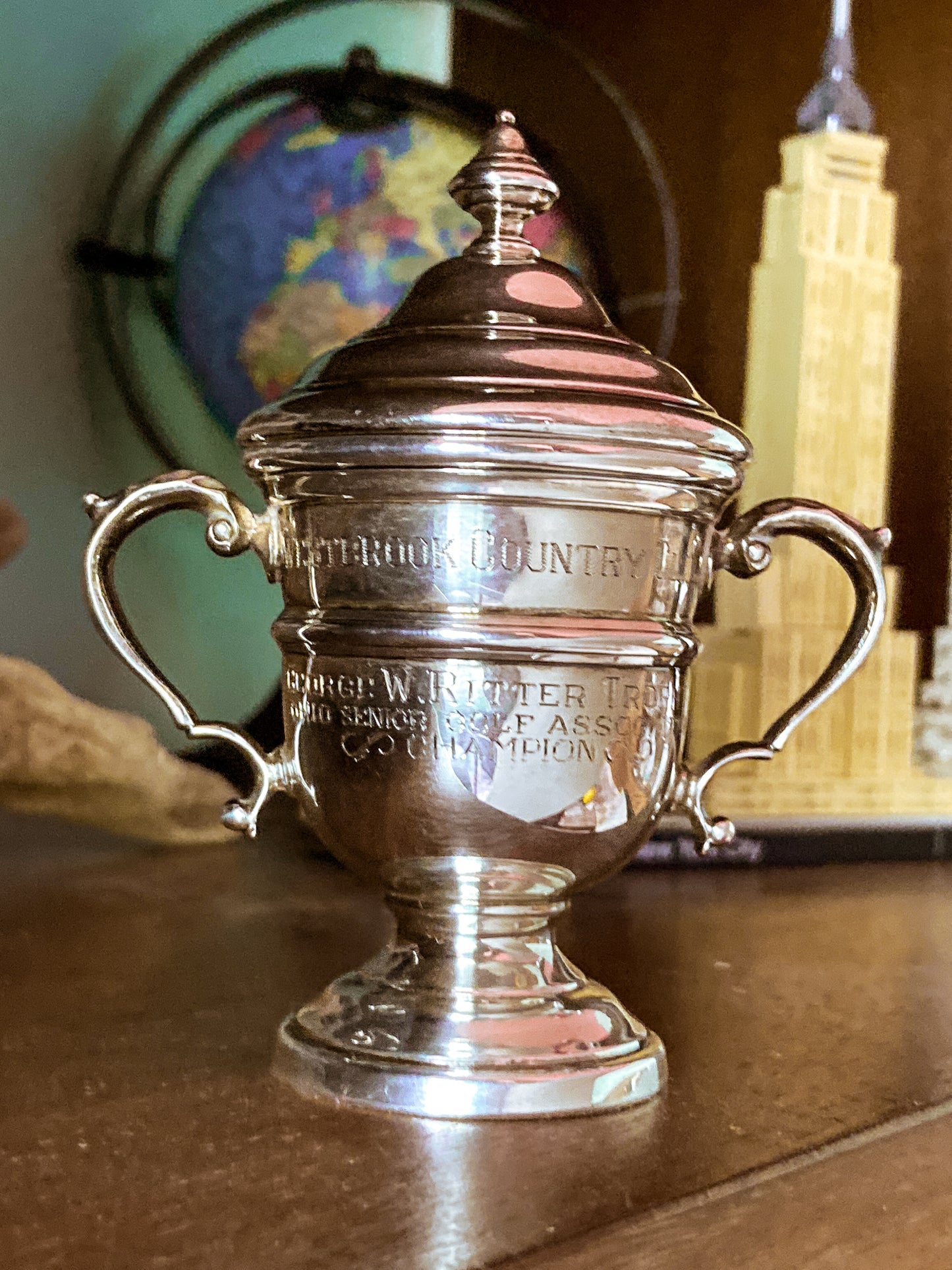 Vintage Sterling Silver Georgian Style Miniature OSGA Golf Trophy Urn