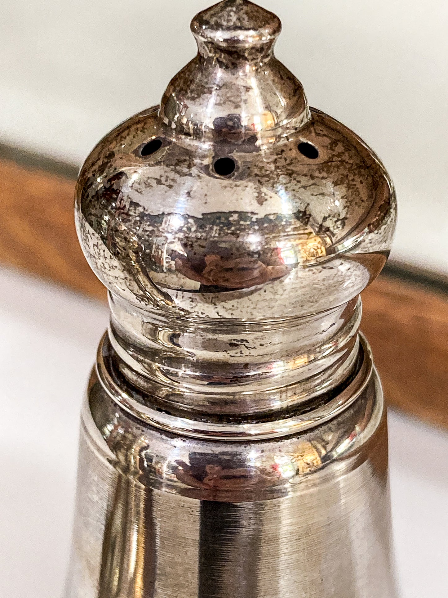 Vintage Sterling Silver Glass Lined Maurice Duchin Salt & Pepper Shakers