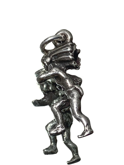 Vintage Sterling Silver Miniature Native American Figural Charm Jewelry