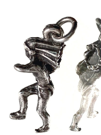 Vintage Sterling Silver Miniature Native American Figural Charm Jewelry