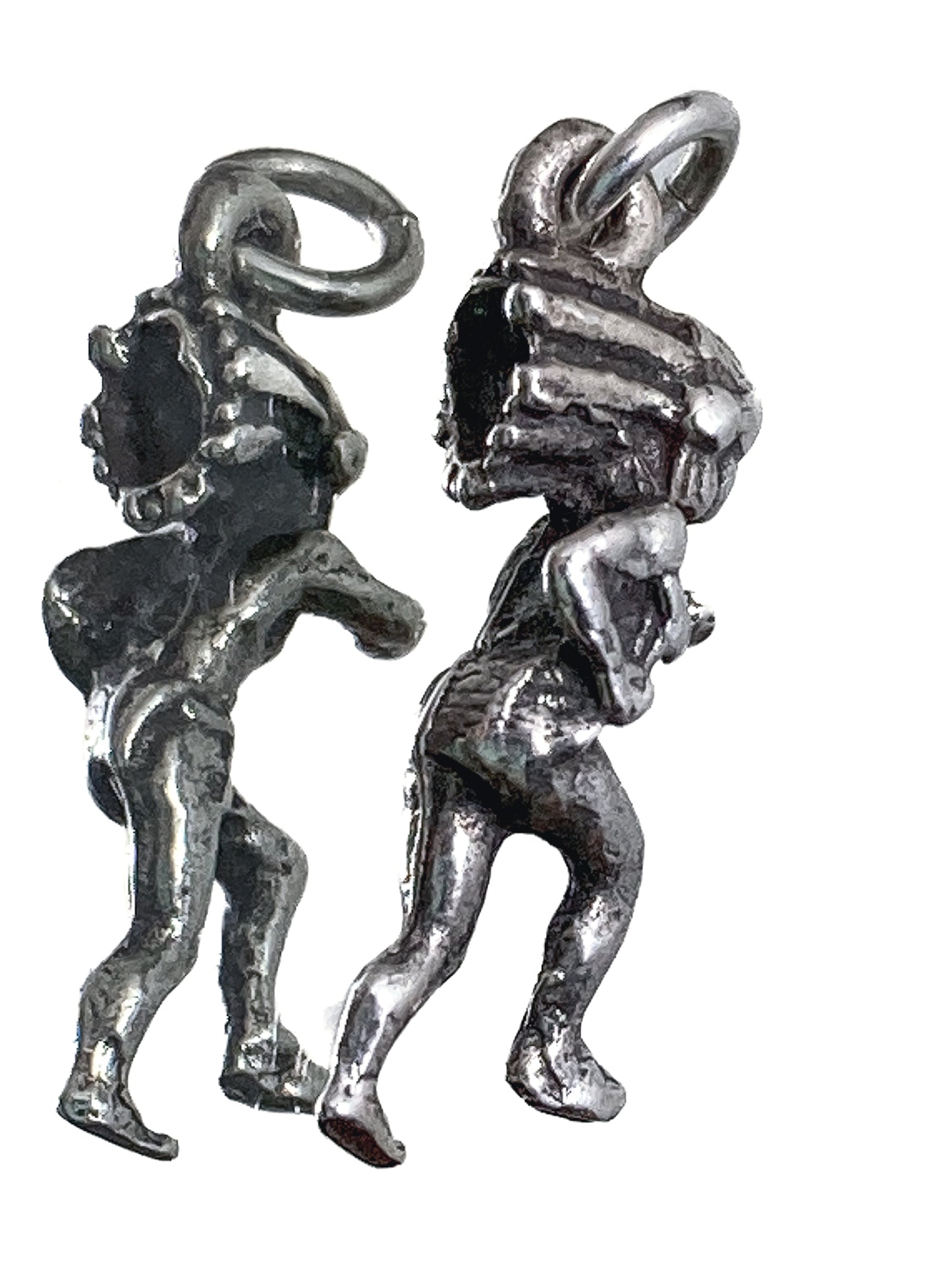 Vintage Sterling Silver Miniature Native American Figural Charm Jewelry