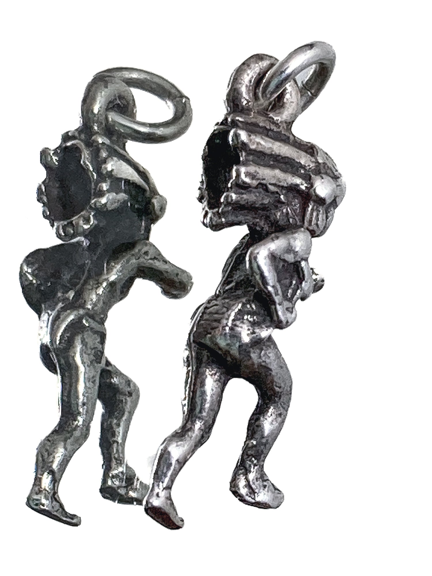 Vintage Sterling Silver Miniature Native American Figural Charm Jewelry