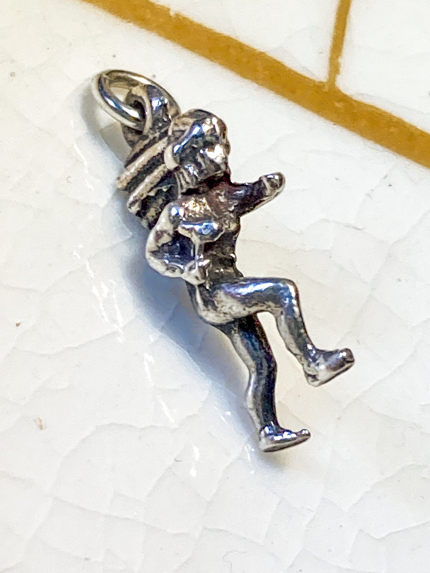 Vintage Sterling Silver Miniature Native American Figural Charm Jewelry
