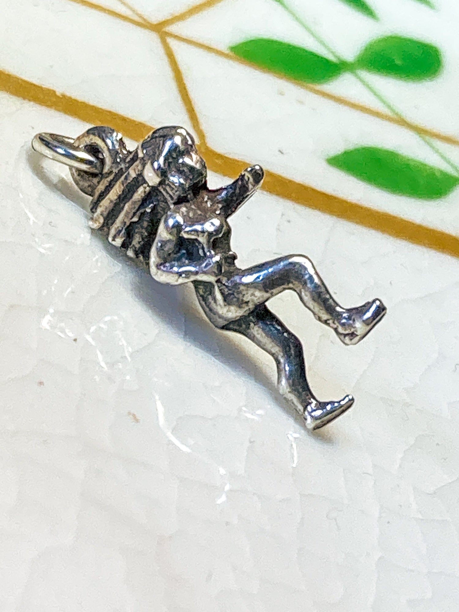 Vintage Sterling Silver Miniature Native American Figural Charm Jewelry