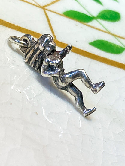Vintage Sterling Silver Miniature Native American Figural Charm Jewelry