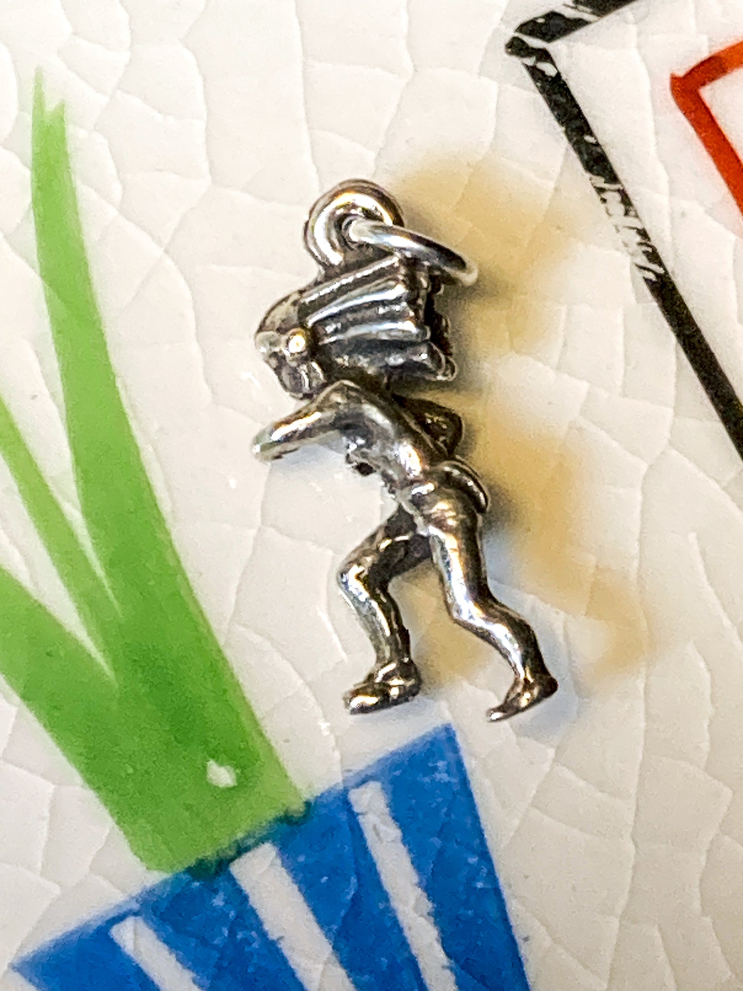 Vintage Sterling Silver Miniature Native American Figural Charm Jewelry