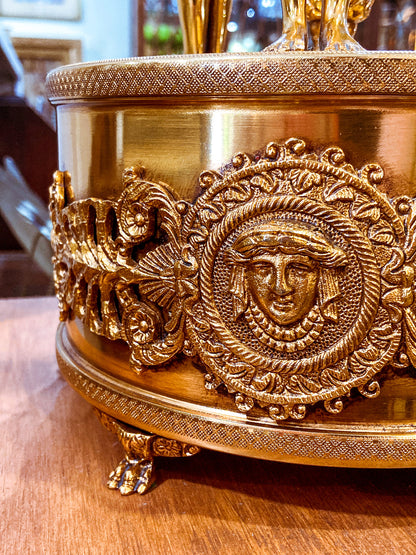Vintage Neoclassical Style Hollywood Regency 1960s Figural Centerpiece Bowl