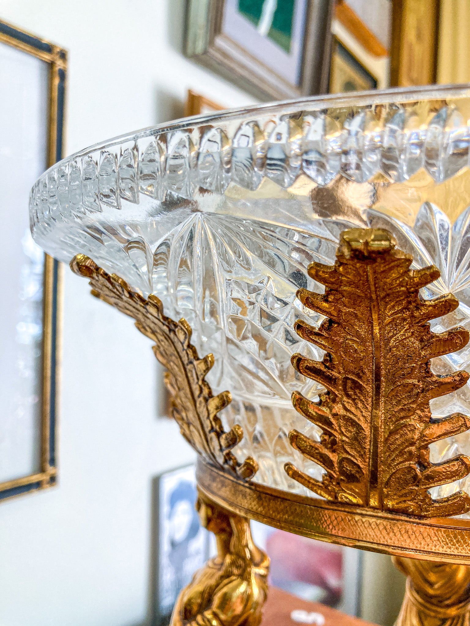 Vintage Neoclassical Style Hollywood Regency 1960s Figural Centerpiece Bowl