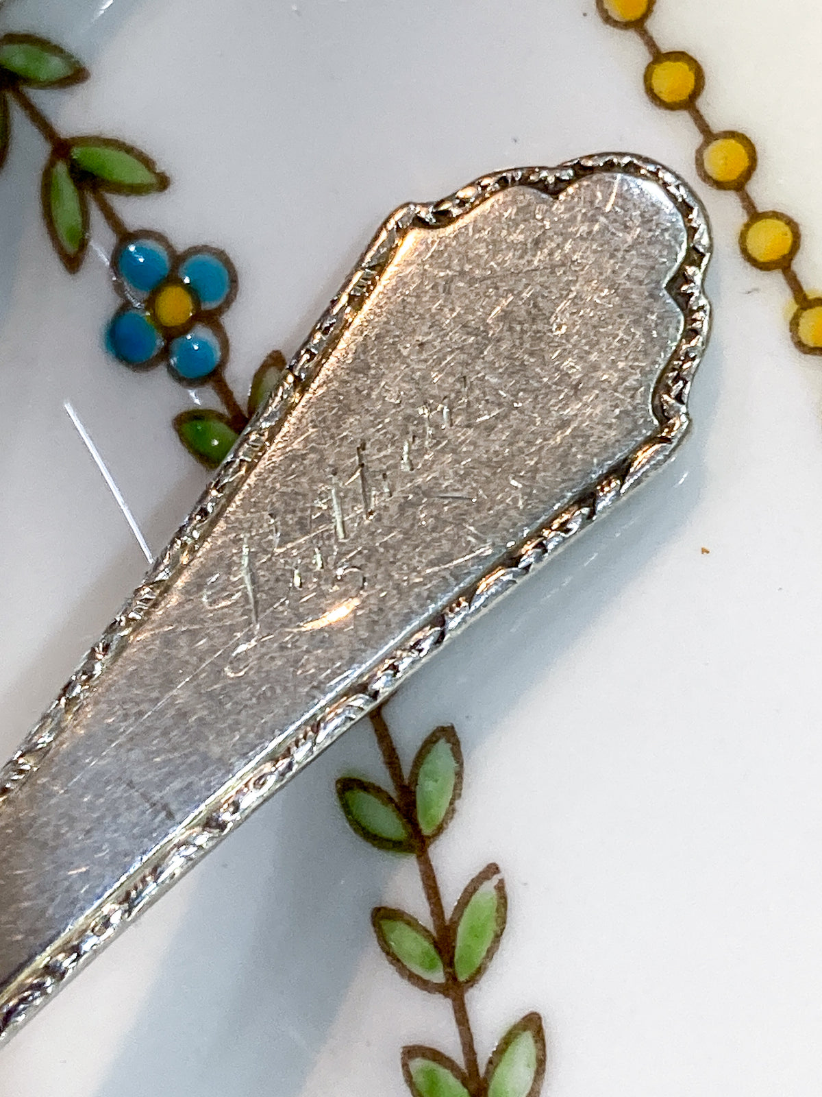 Vintage Treasure Sterling Silver Engraved Baby Silverware Spoon Fork Set