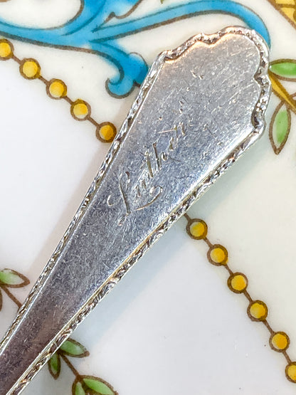 Vintage Treasure Sterling Silver Engraved Baby Silverware Spoon Fork Set