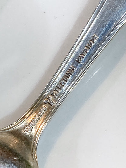 Vintage Treasure Sterling Silver Engraved Baby Silverware Spoon Fork Set