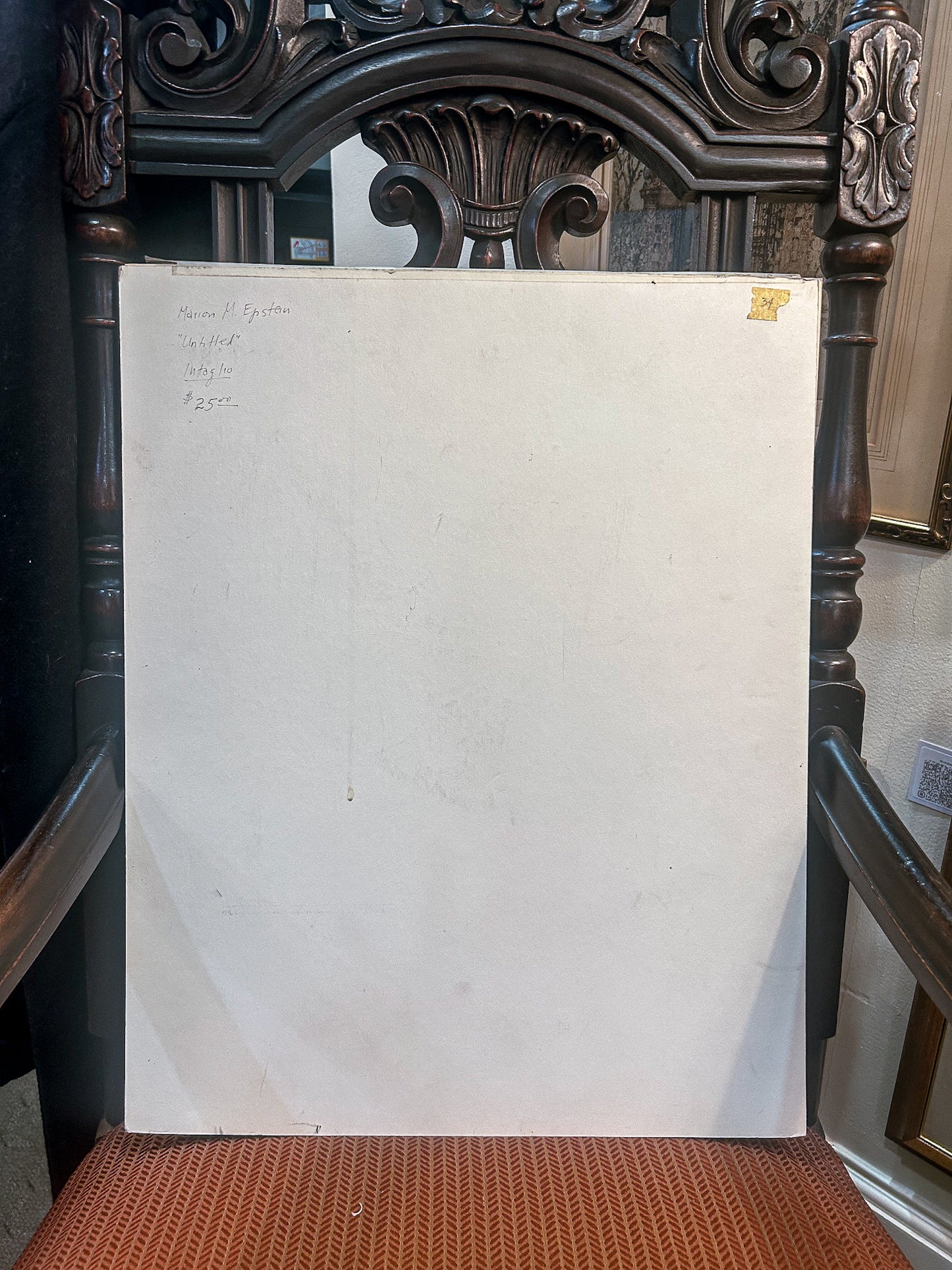 Vintage Cleveland Artist Marion Epstein Unframed Musician Clarinet Gestural Figural Etching Print