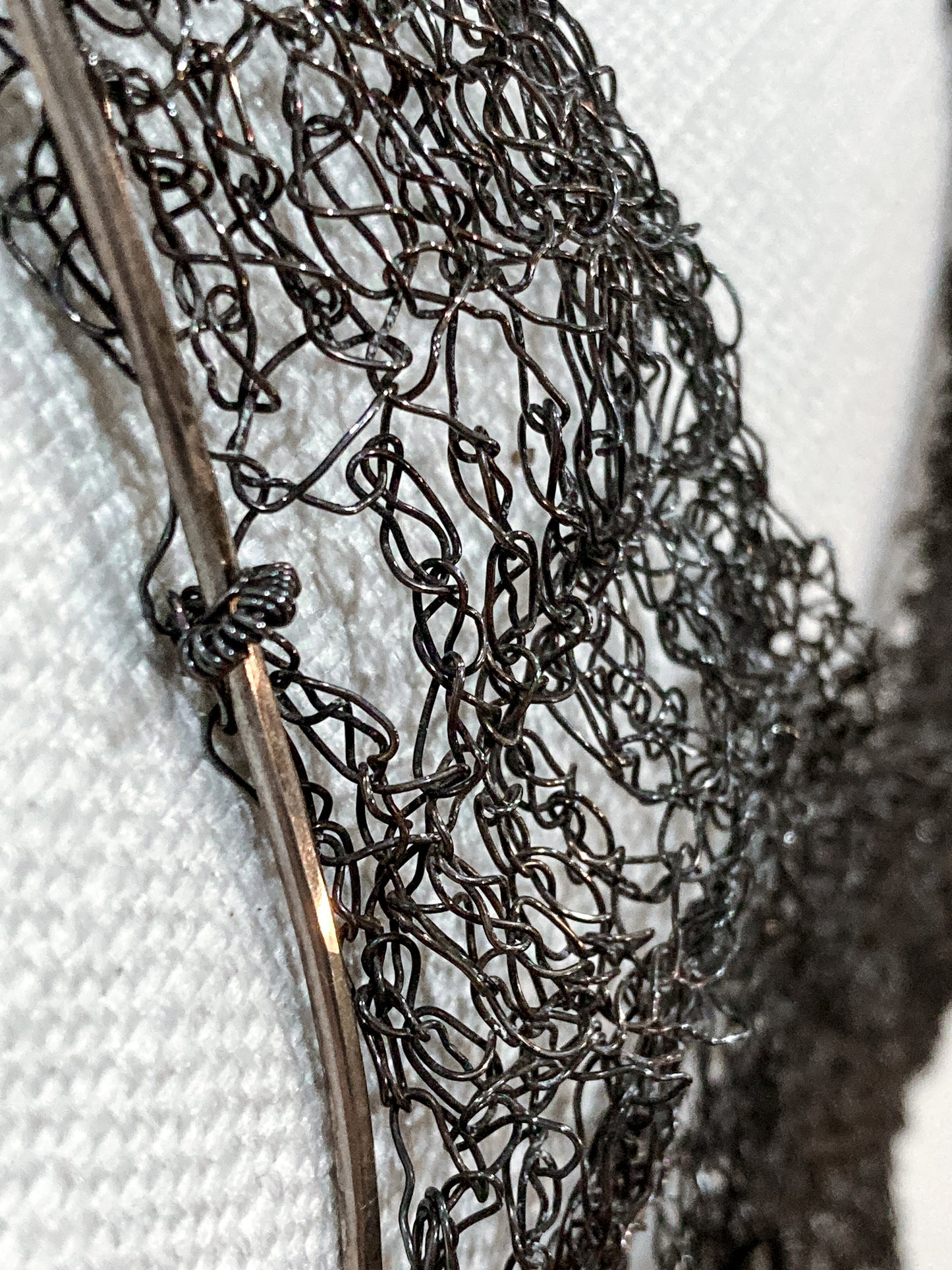 Unique Artisan Woven Silver Wire Chestplate Necklace Wearable Art Armor