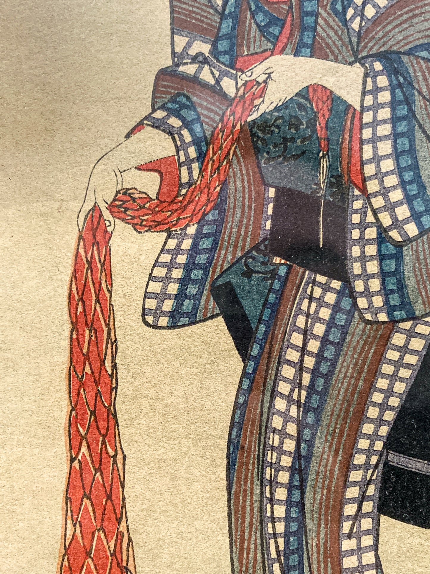 Reprinted Antique Utagawa Hiroshige (1797-1858) Japanese Geisha Framed Woodblock Print
