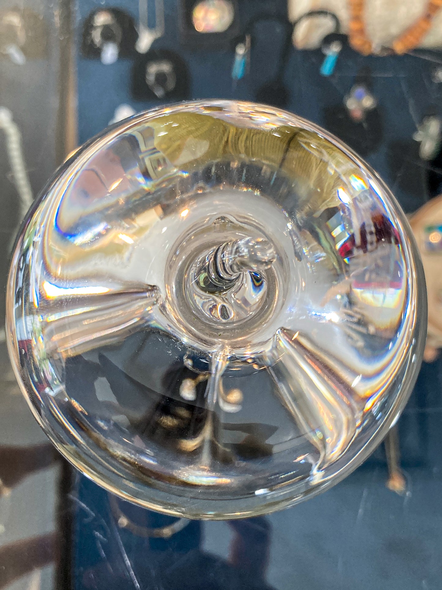 Vintage Val Saint Lambert Handblown Clear Crystal Apple Signed Paperweight