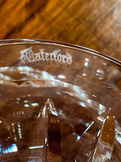 Set of Six Vintage Waterford Clear Crystal Clare Pattern Footed Dessert Bowls