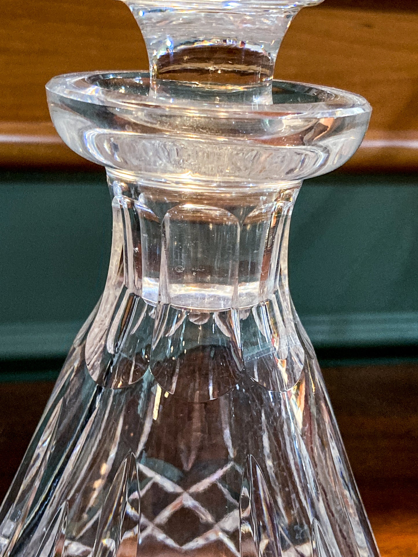 Vintage Waterford Lismore Clear Crystal Roly Poly Decanter Bottle Barware