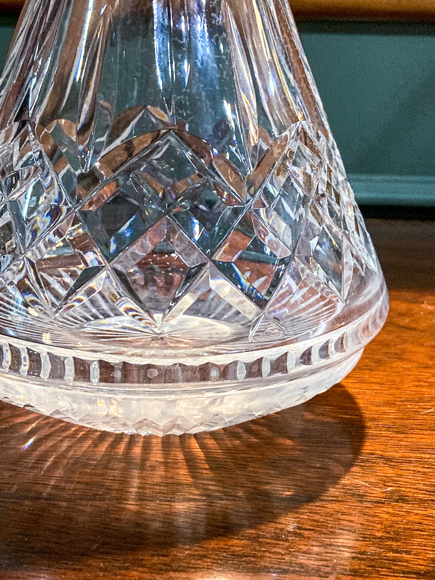 Vintage Waterford Lismore Clear Crystal Roly Poly Decanter Bottle Barware