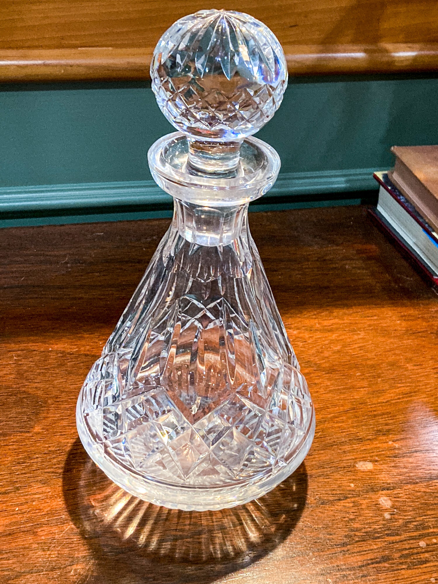 Vintage Waterford Lismore Clear Crystal Roly Poly Decanter Bottle Barware