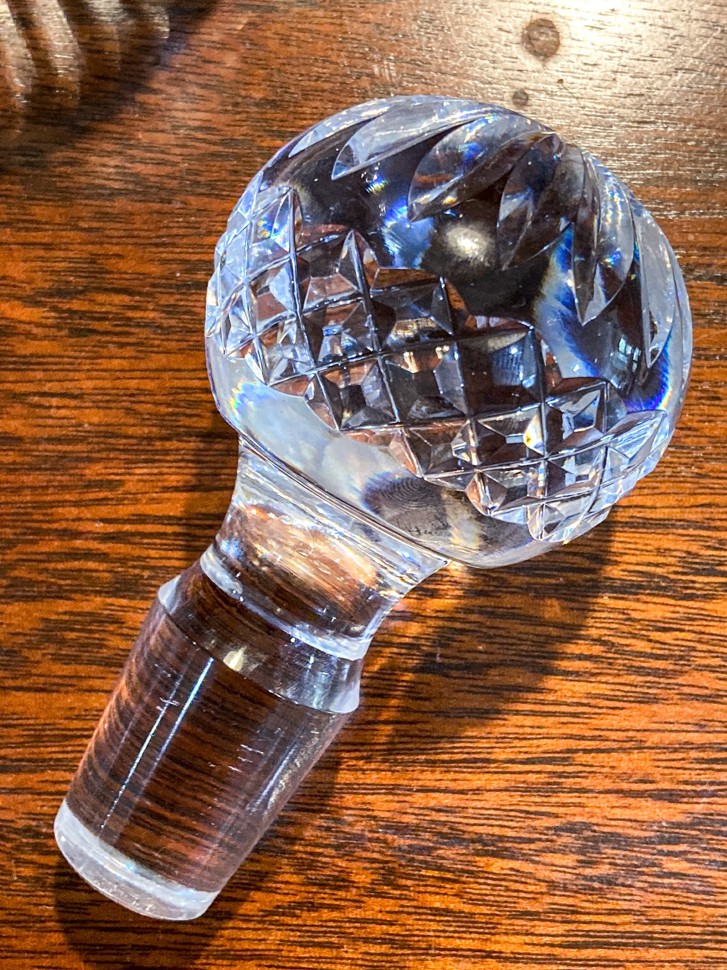 Vintage Waterford Lismore Clear Crystal Roly Poly Decanter Bottle Barware