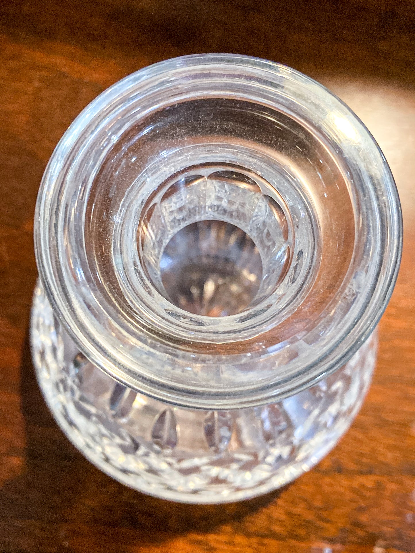 Vintage Waterford Lismore Clear Crystal Roly Poly Decanter Bottle Barware