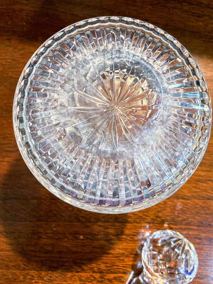 Vintage Waterford Lismore Clear Crystal Roly Poly Decanter Bottle Barware