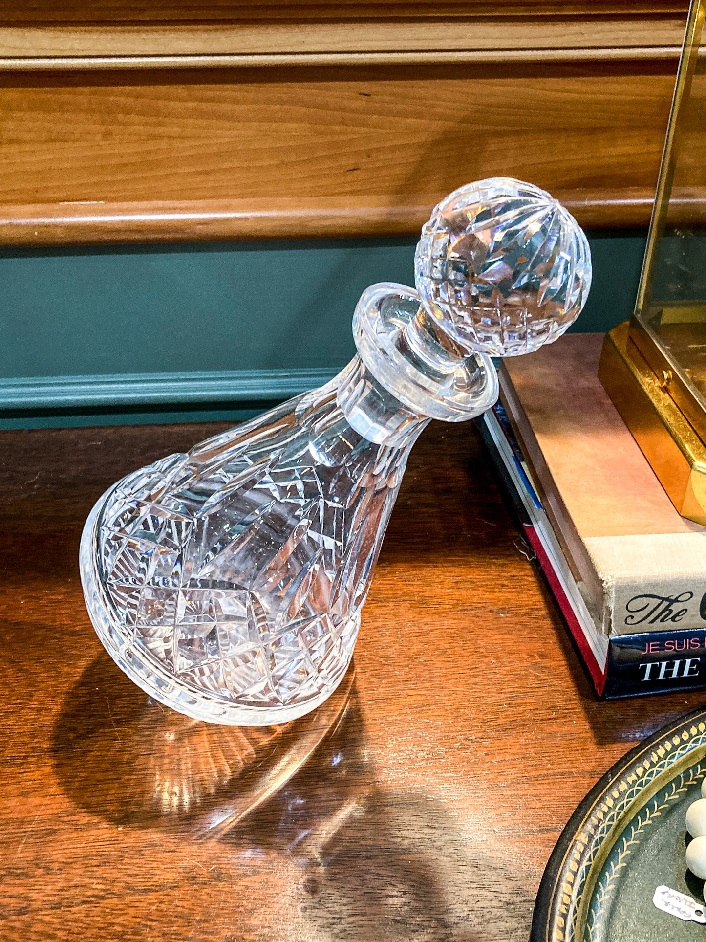 Vintage Waterford Lismore Clear Crystal Roly Poly Decanter Bottle Barware