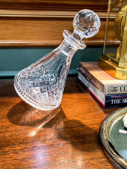 Vintage Waterford Lismore Clear Crystal Roly Poly Decanter Bottle Barware