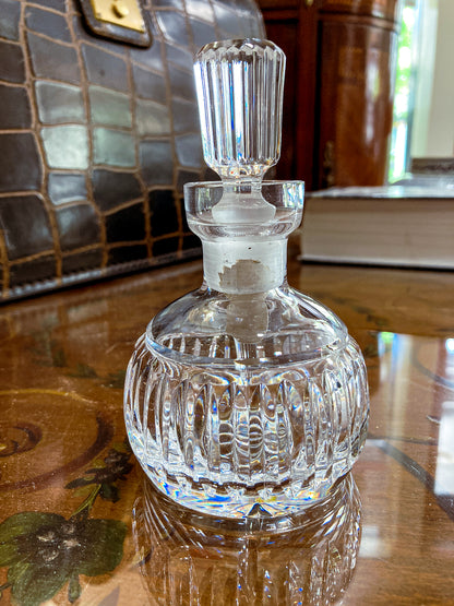 Vintage Waterford Hand Cut Clear Crystal Perfume Scent Bottle