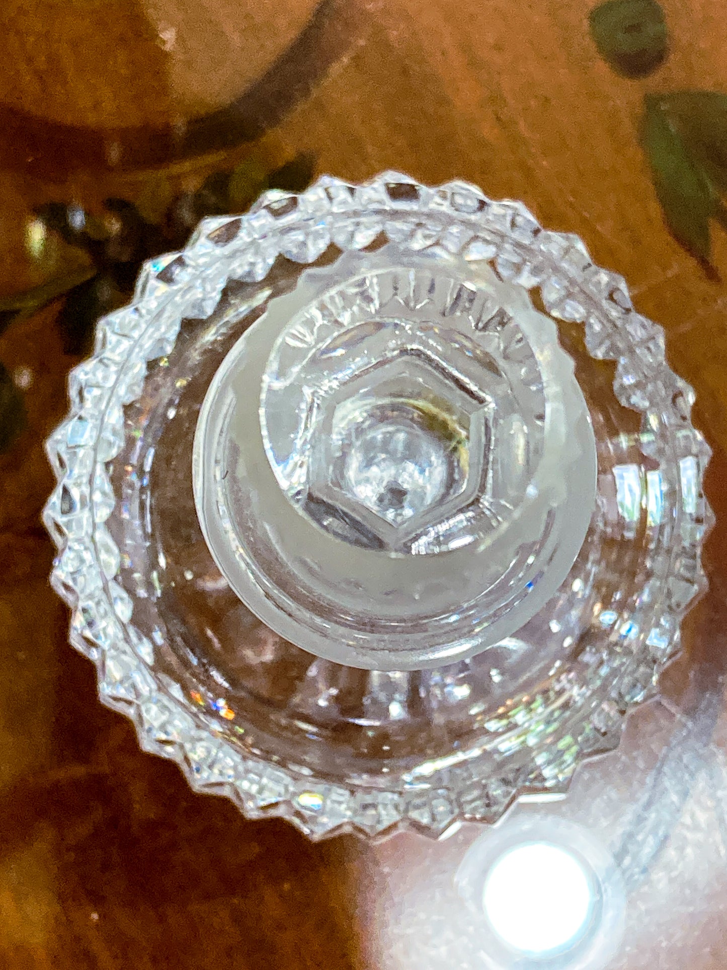 Vintage Waterford Hand Cut Clear Crystal Perfume Scent Bottle