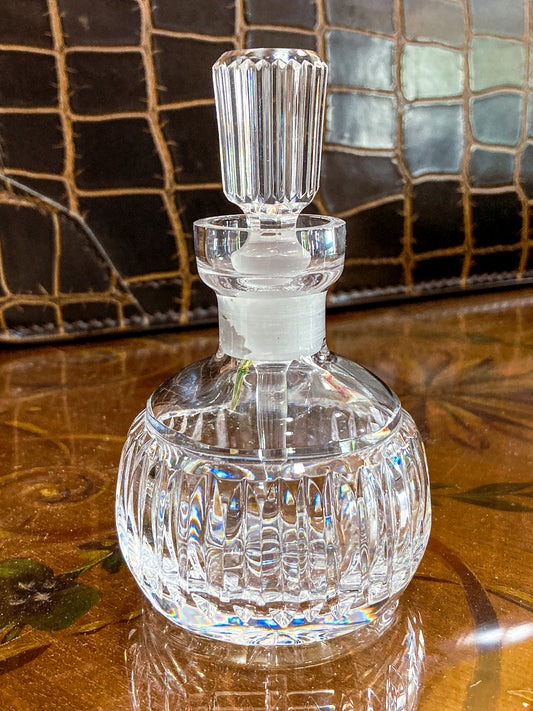 Vintage Waterford Hand Cut Clear Crystal Perfume Scent Bottle