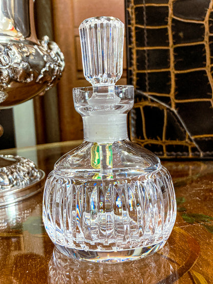 Vintage Waterford Hand Cut Clear Crystal Perfume Scent Bottle