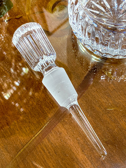 Vintage Waterford Hand Cut Clear Crystal Perfume Scent Bottle