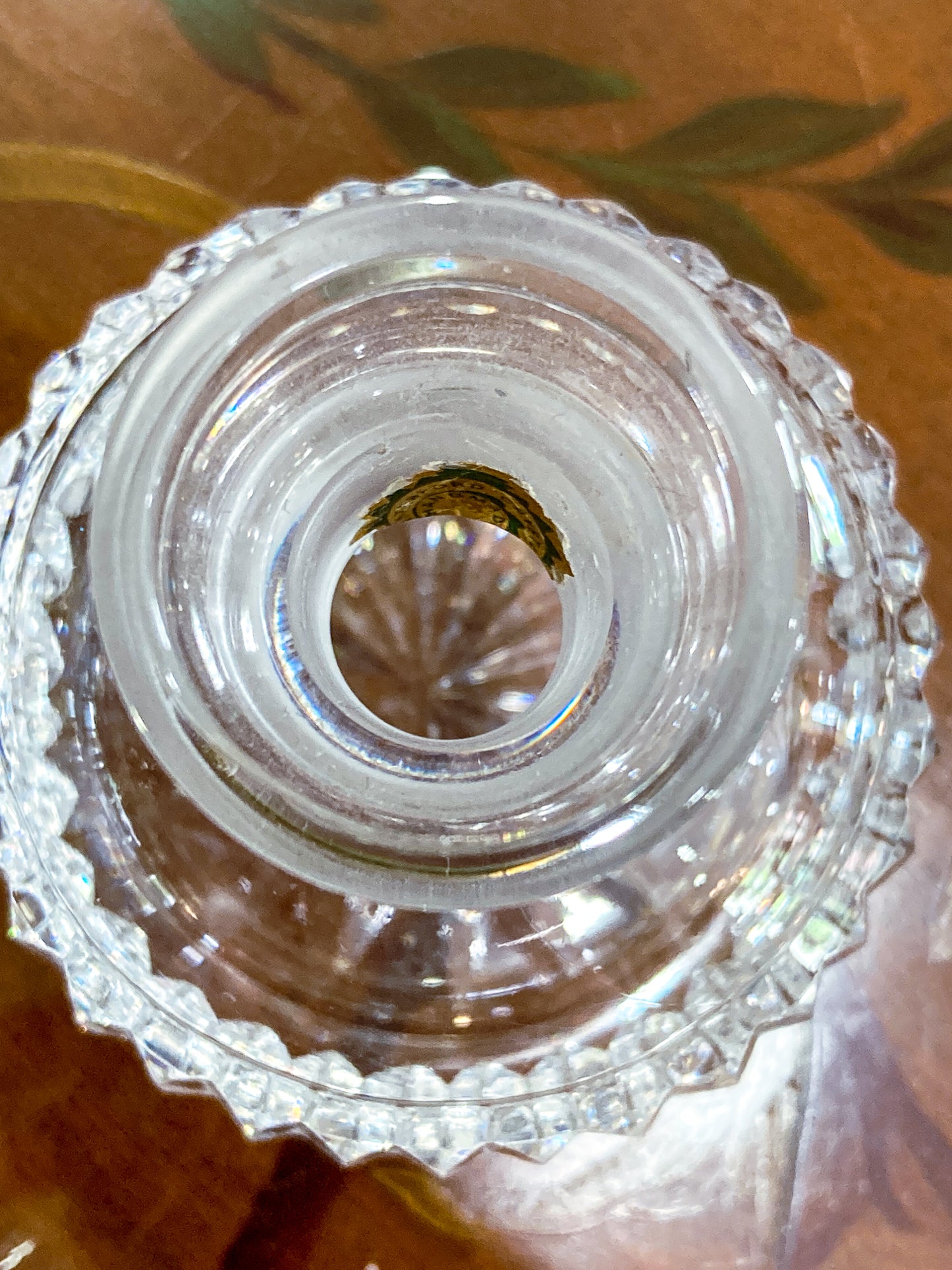 Vintage Waterford Hand Cut Clear Crystal Perfume Scent Bottle