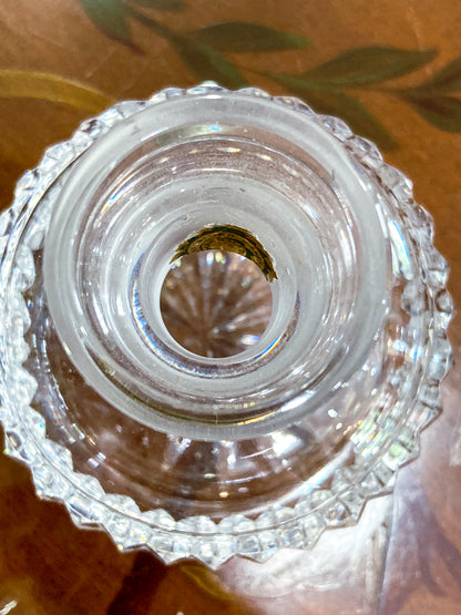 Vintage Waterford Hand Cut Clear Crystal Perfume Scent Bottle