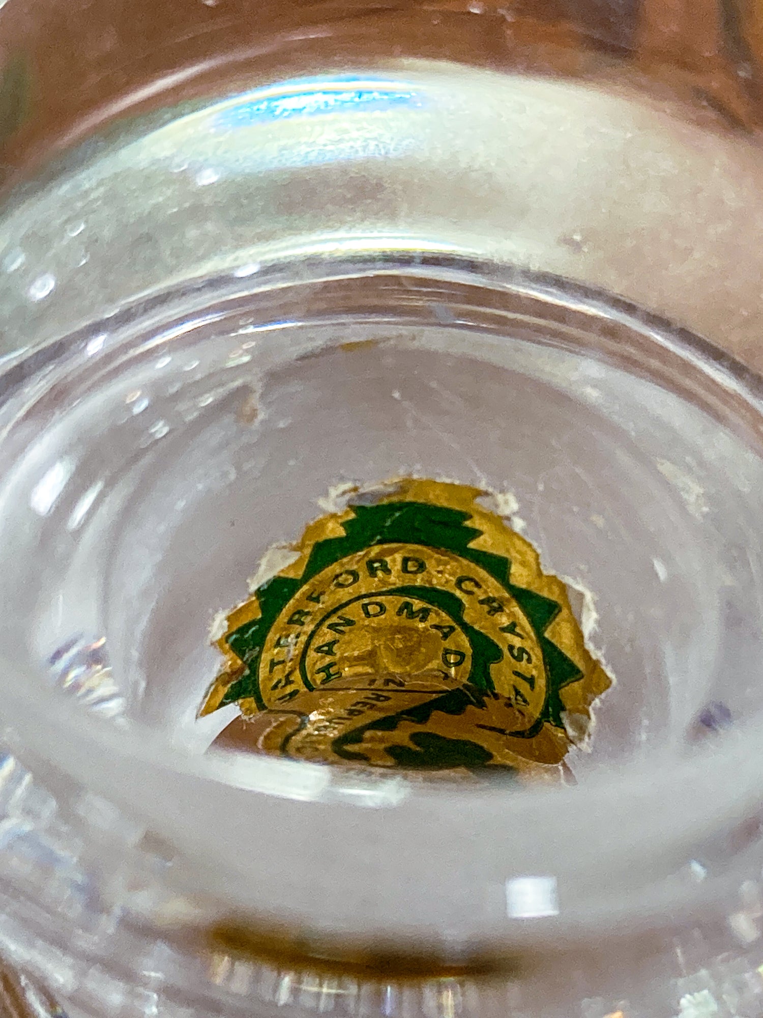 Vintage Waterford Hand Cut Clear Crystal Perfume Scent Bottle