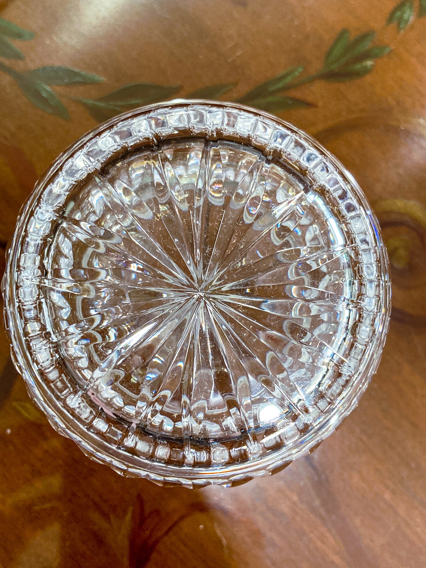 Vintage Waterford Hand Cut Clear Crystal Perfume Scent Bottle