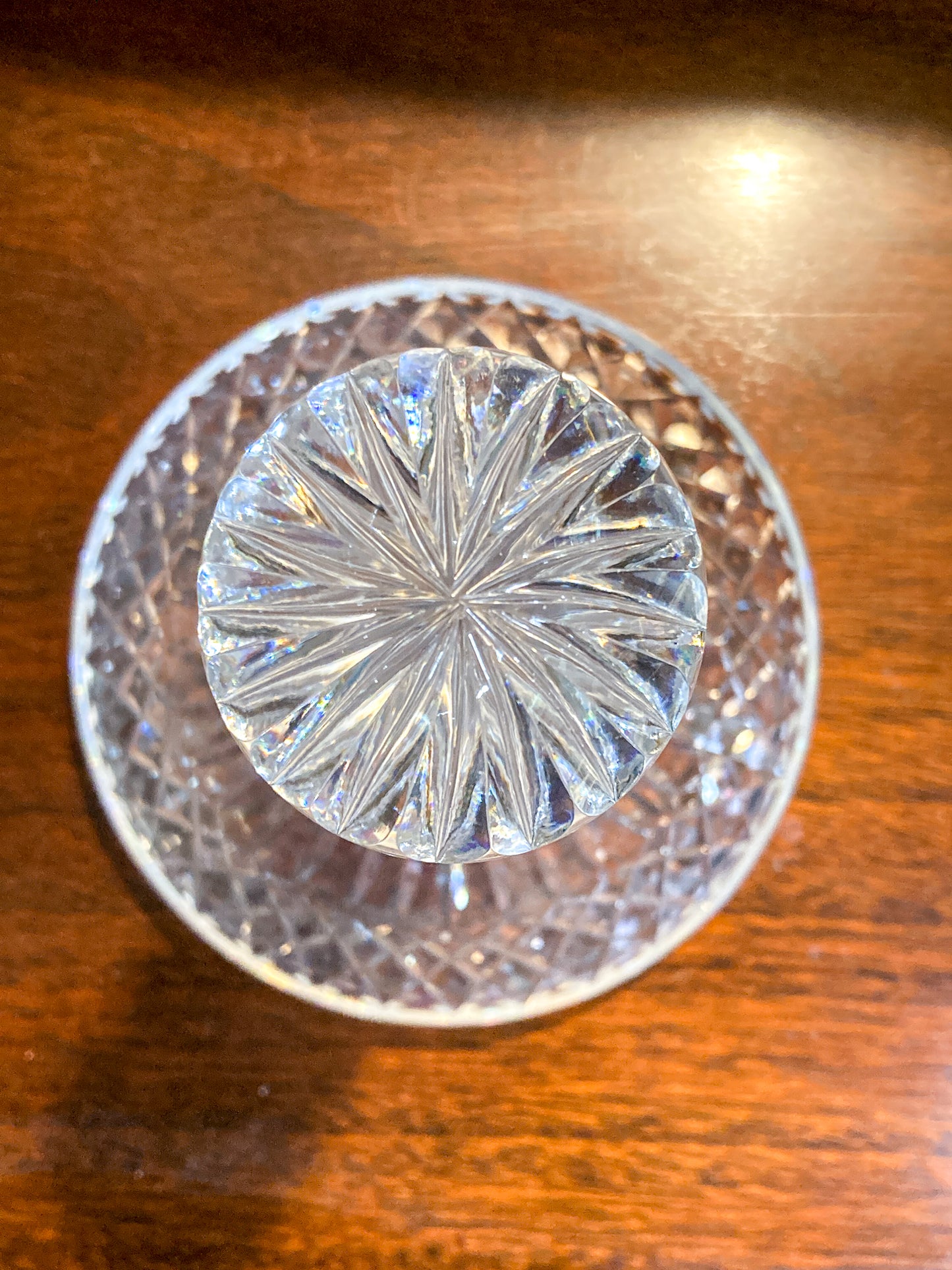 Vintage Waterford Clear Crystal Lismore Ships Decanter Barware