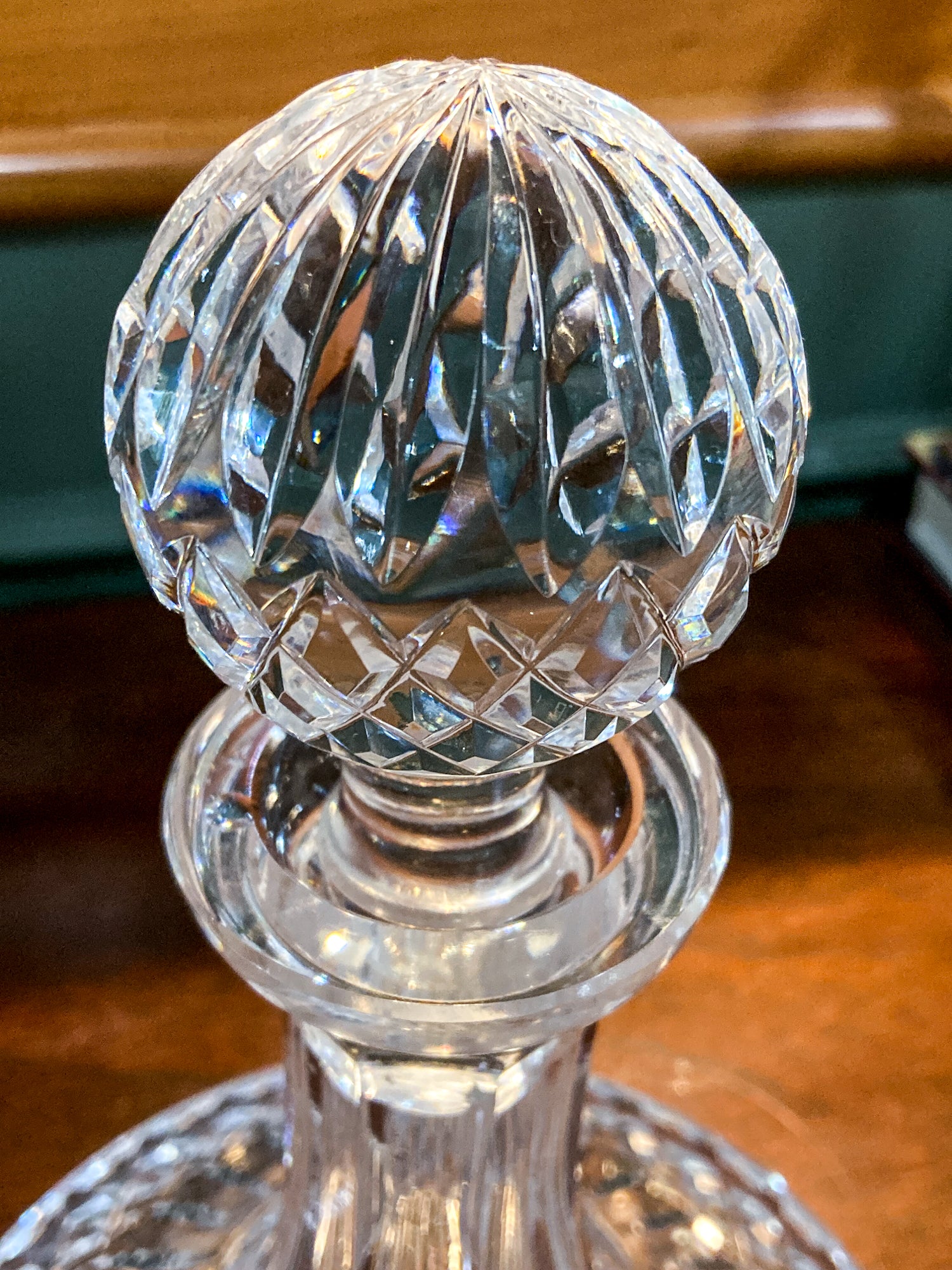 Vintage Waterford Clear Crystal Lismore Ships Decanter Barware