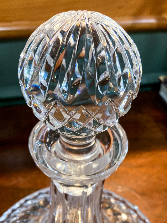 Vintage Waterford Clear Crystal Lismore Ships Decanter Barware