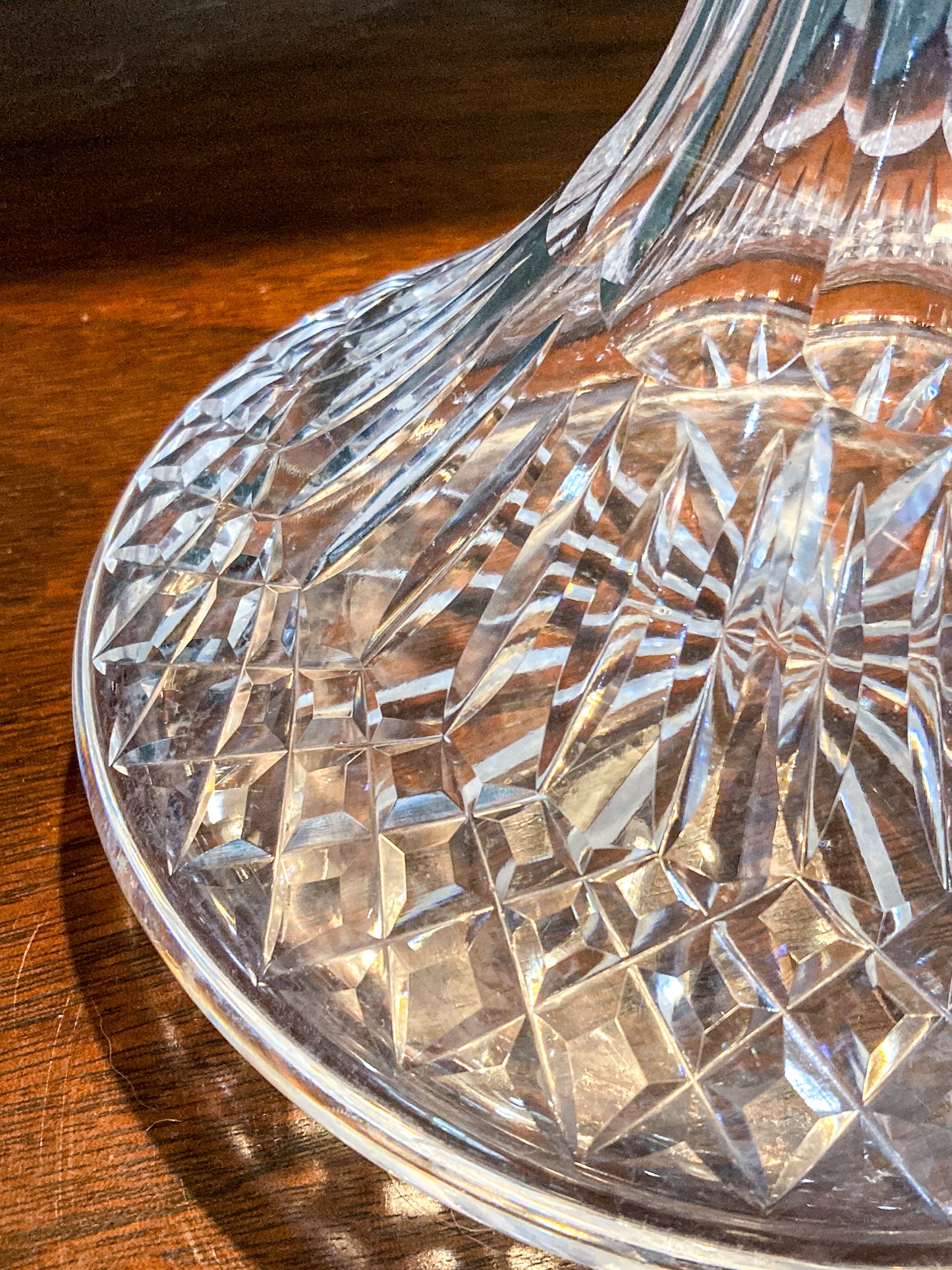 Vintage Waterford Clear Crystal Lismore Ships Decanter Barware